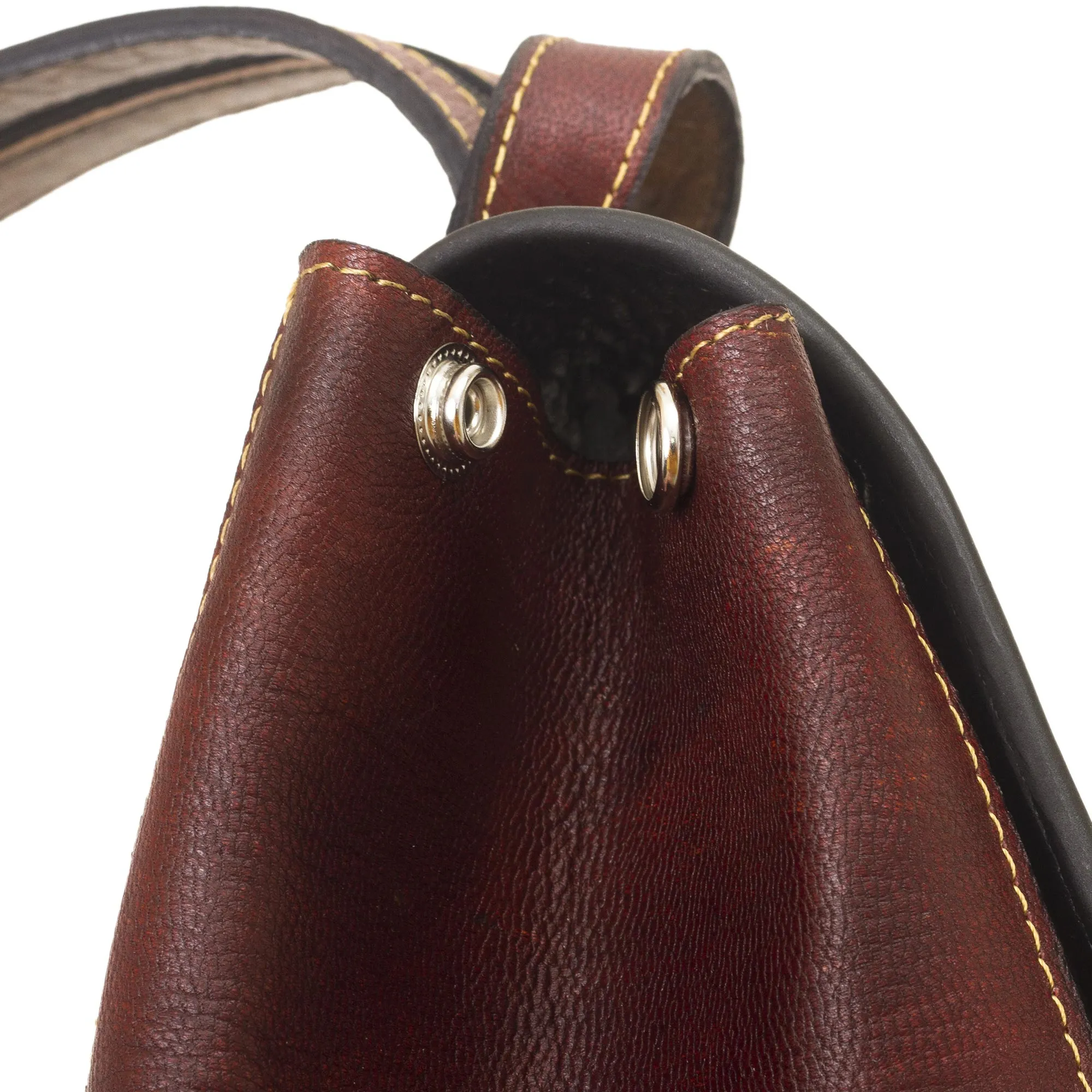 Hand- Tooled Leather and Suede Backpack, 