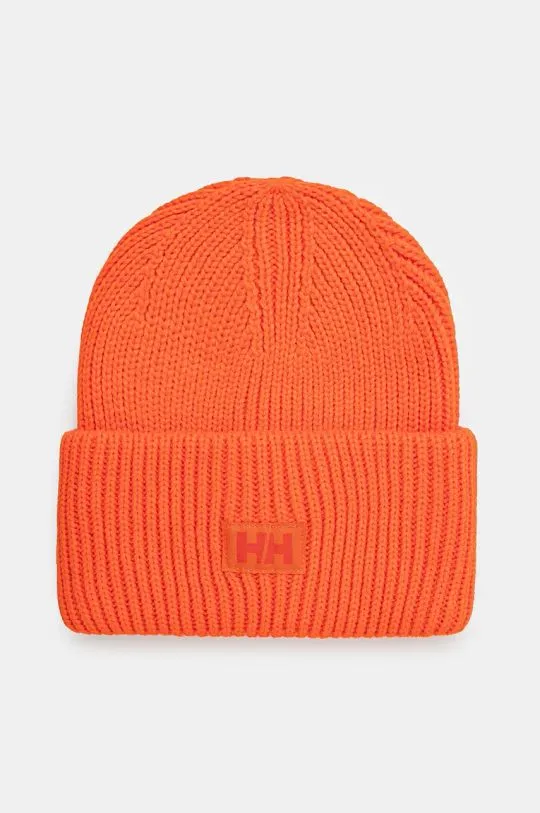 Helly Hansen beanie orange color thick knit 54020