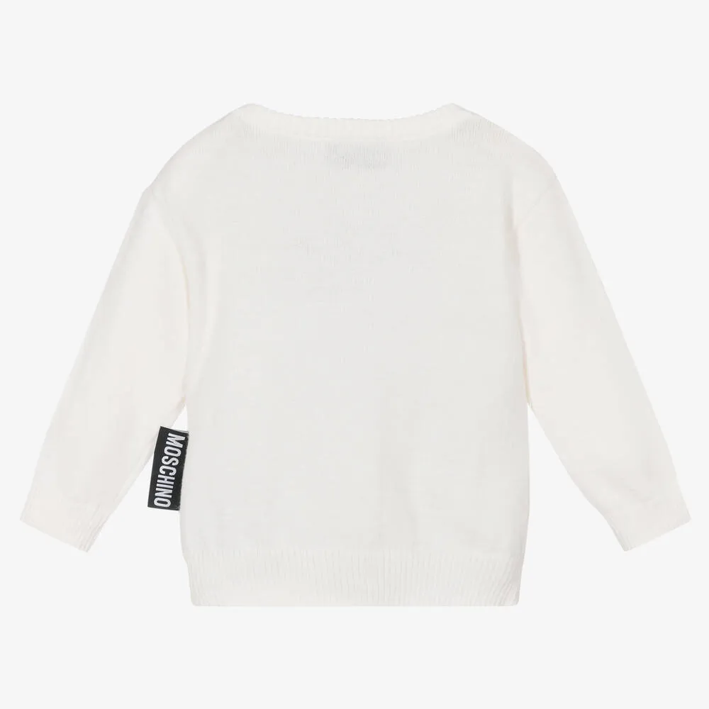 Ivory Knitted Logo Sweater