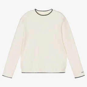 Ivory Rib Knitted Sweater