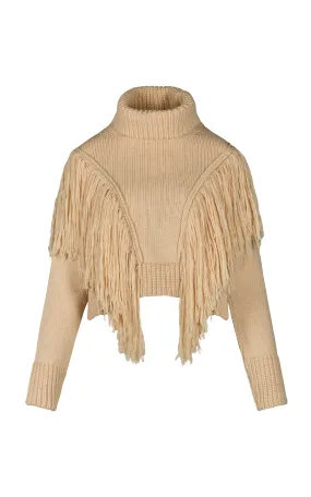 Johanna Ortiz Elegancia Natural Fringed Cashmere Sweater