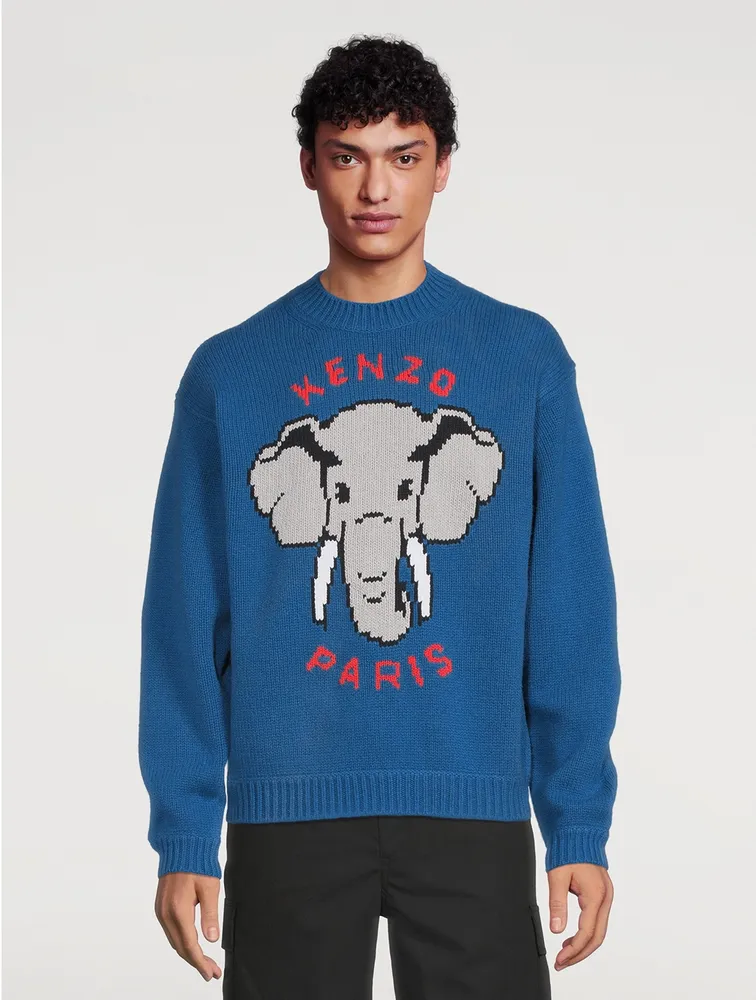 KENZO Elephant Wool-Blend Sweater