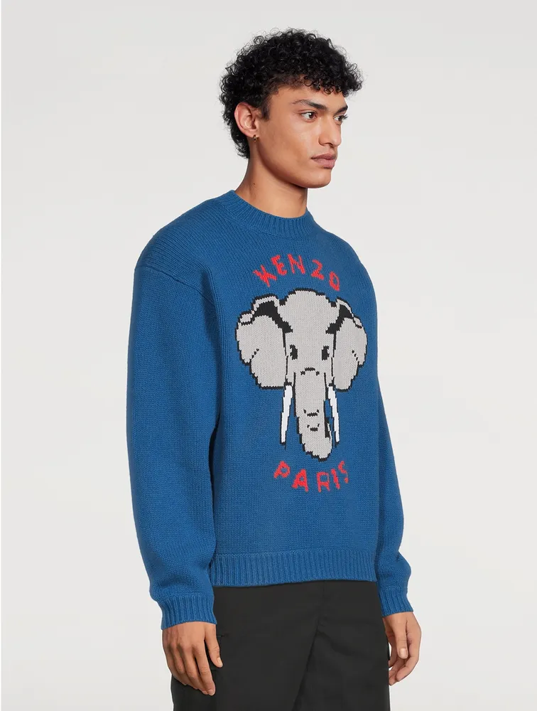 KENZO Elephant Wool-Blend Sweater