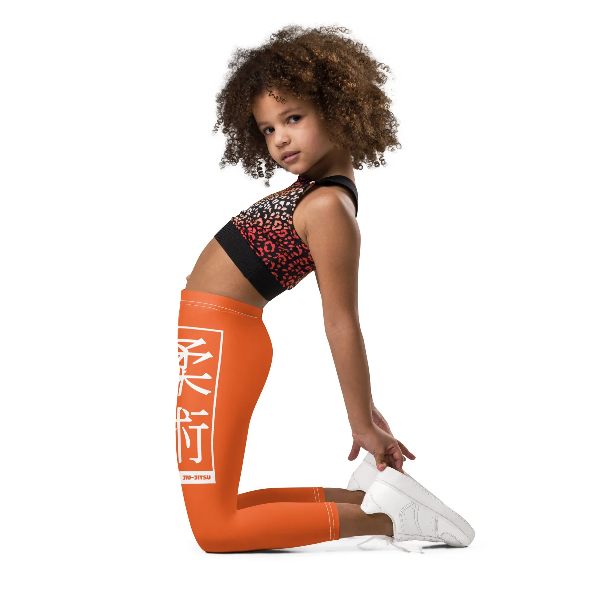 Kids' Girls Yoga Pants Workout Leggings Jiu-Jitsu 012 - Flamingo