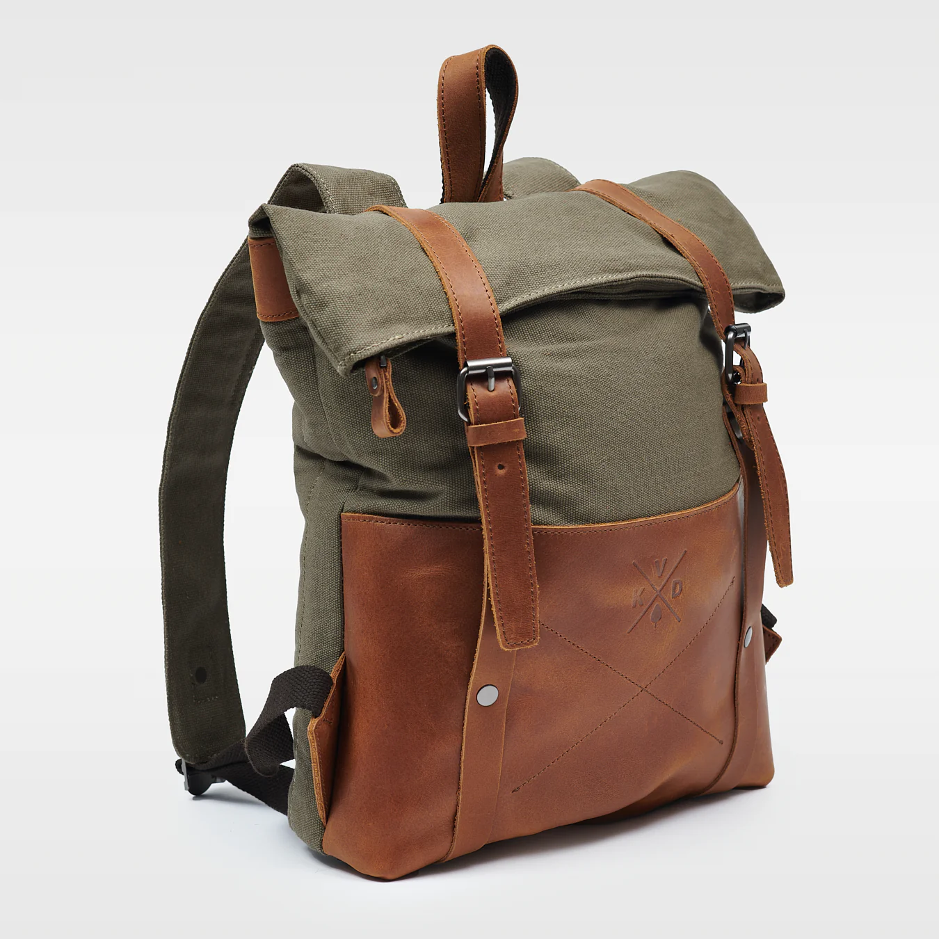 Kovered – Witham Canvas Backpack – Moss Green