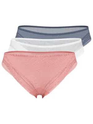 Lace Textured High Leg Knickers 3 Pack | Lingerie | George at ASDA