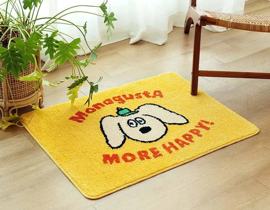 Large Big Yellow Square Cute Animal Dogs Charlie Characters Floor Mats Rugs Bathroom Home Decor Bedroom Door Foot Pads Soft Anti