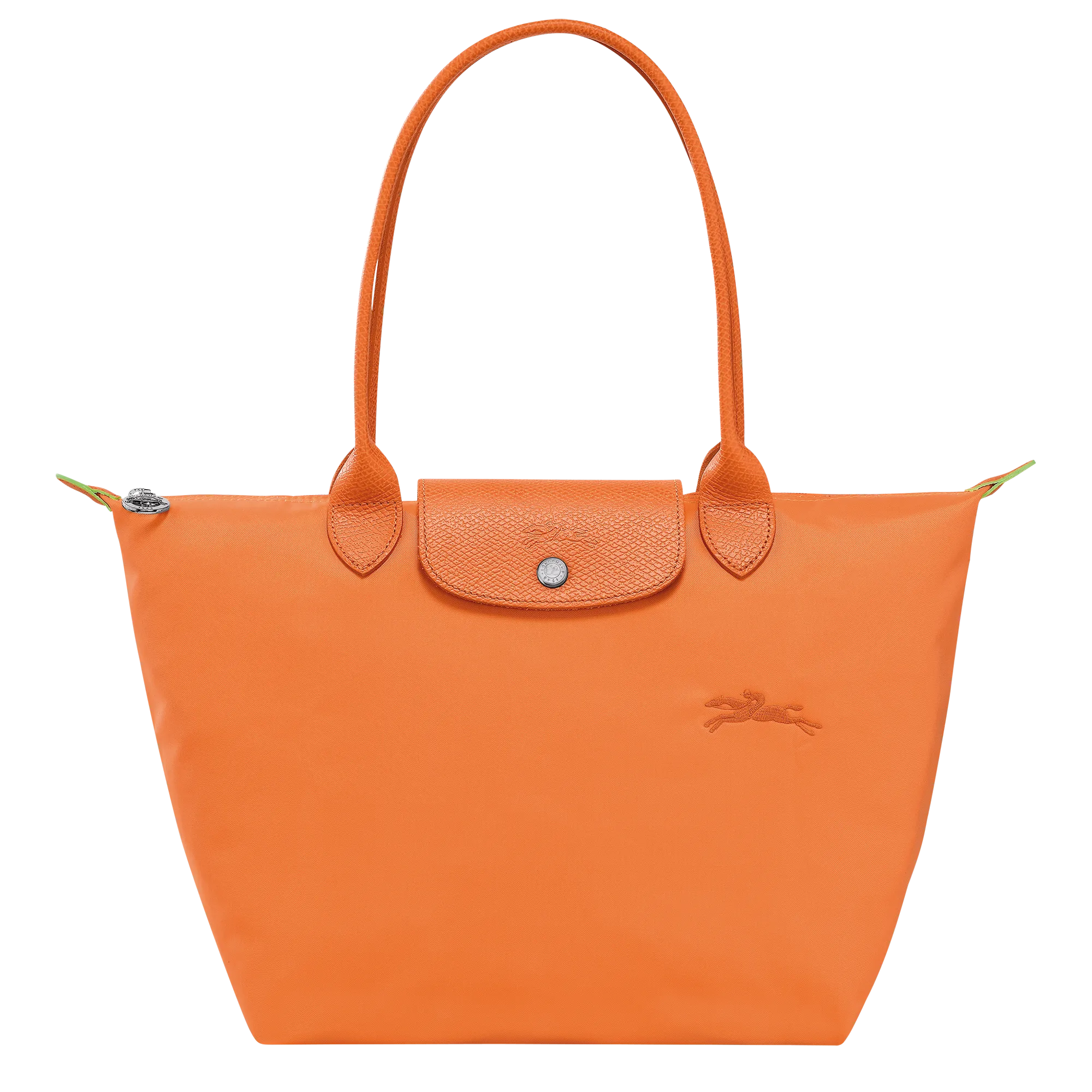 Le Pliage Green M Tote bag Orange - Recycled canvas