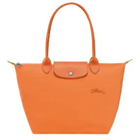 Le Pliage Green M Tote bag Orange - Recycled canvas