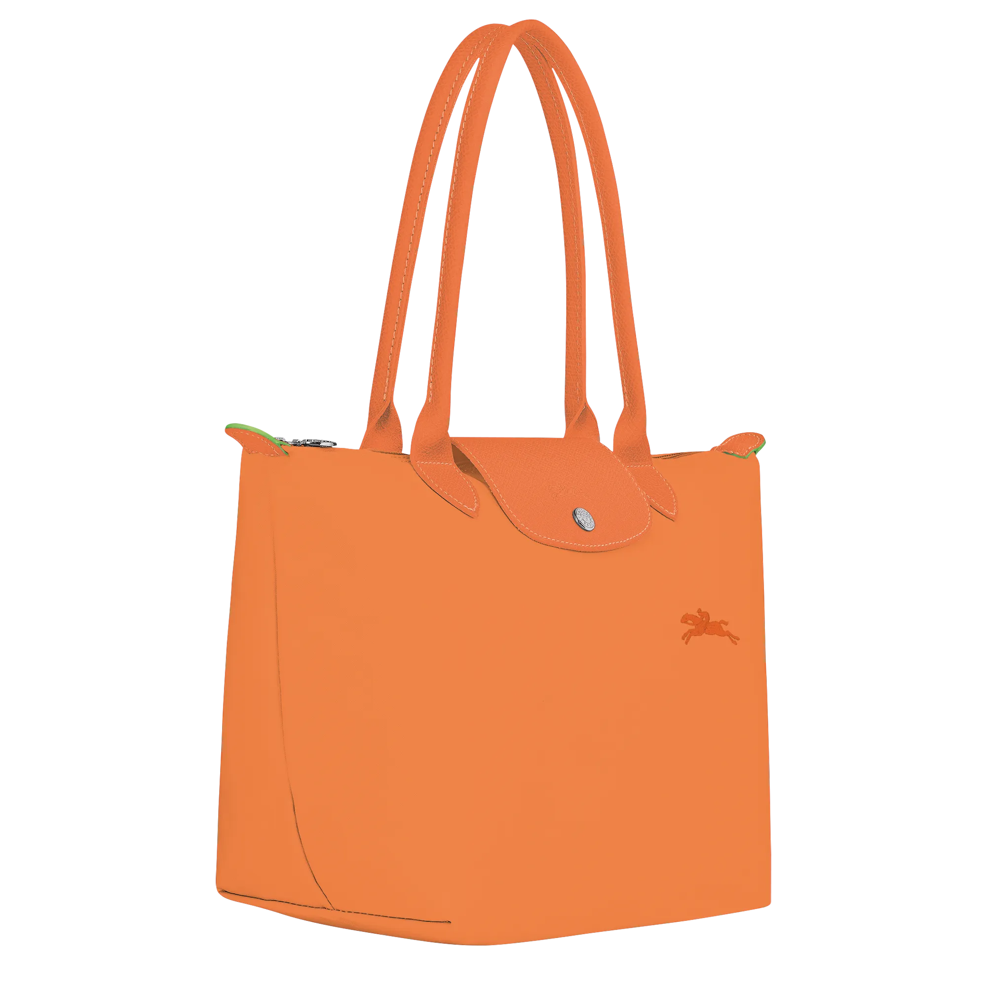 Le Pliage Green M Tote bag Orange - Recycled canvas