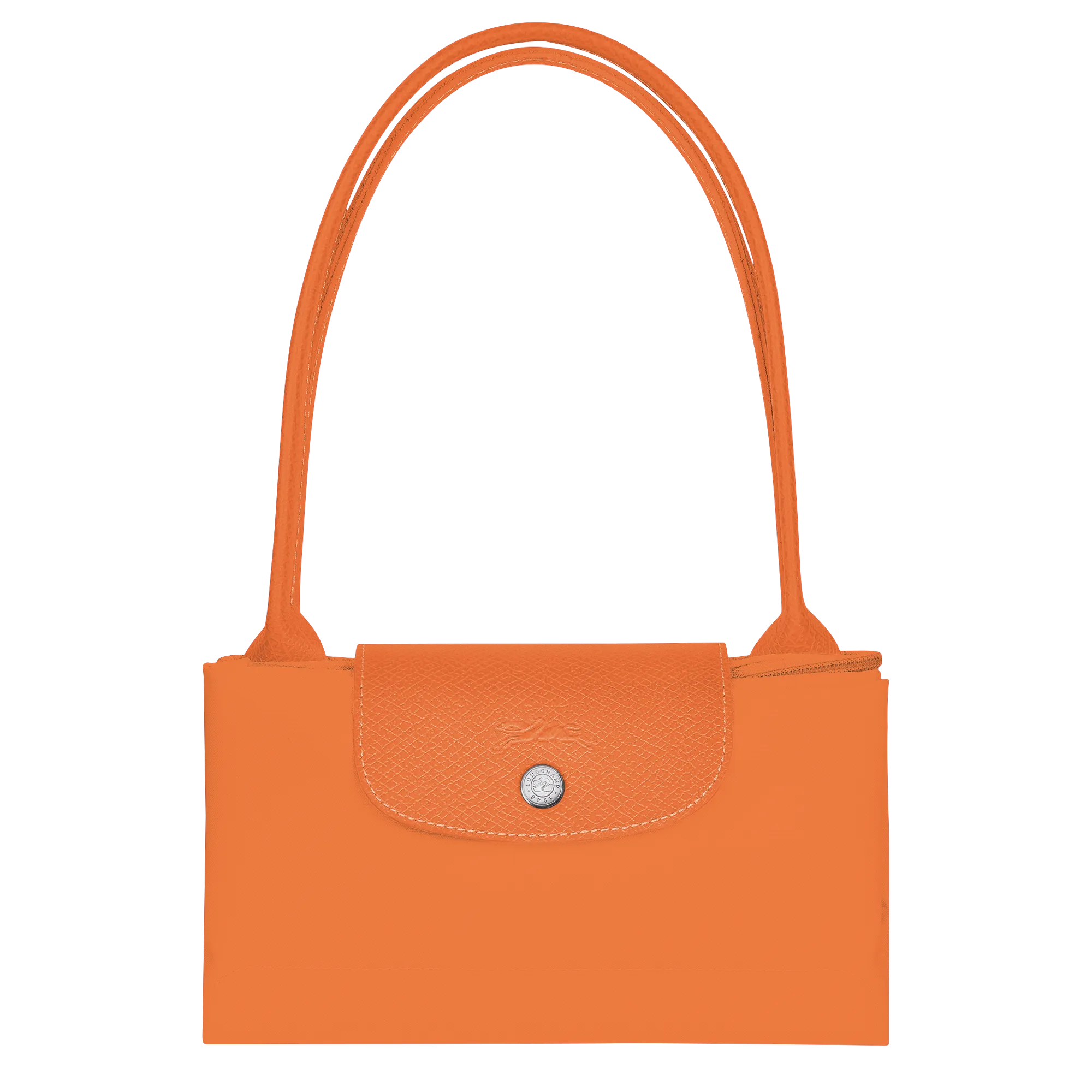 Le Pliage Green M Tote bag Orange - Recycled canvas