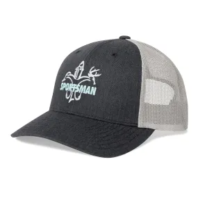 Logo Snapback Fishing Hat - Navy Heather/Teal