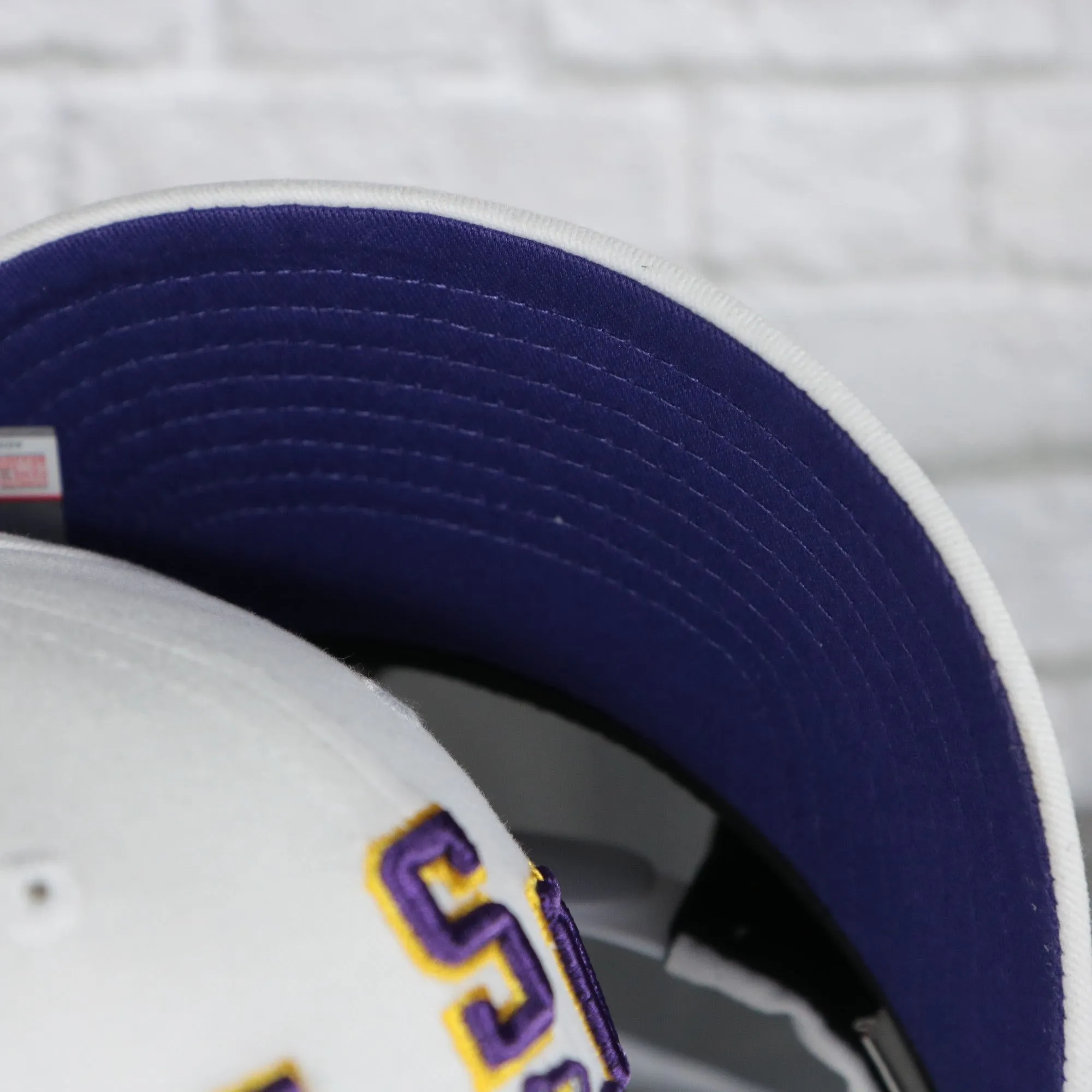 Louisiana State University Tigers NCAA All in Pro Purple Bottom | White Snapback Hat