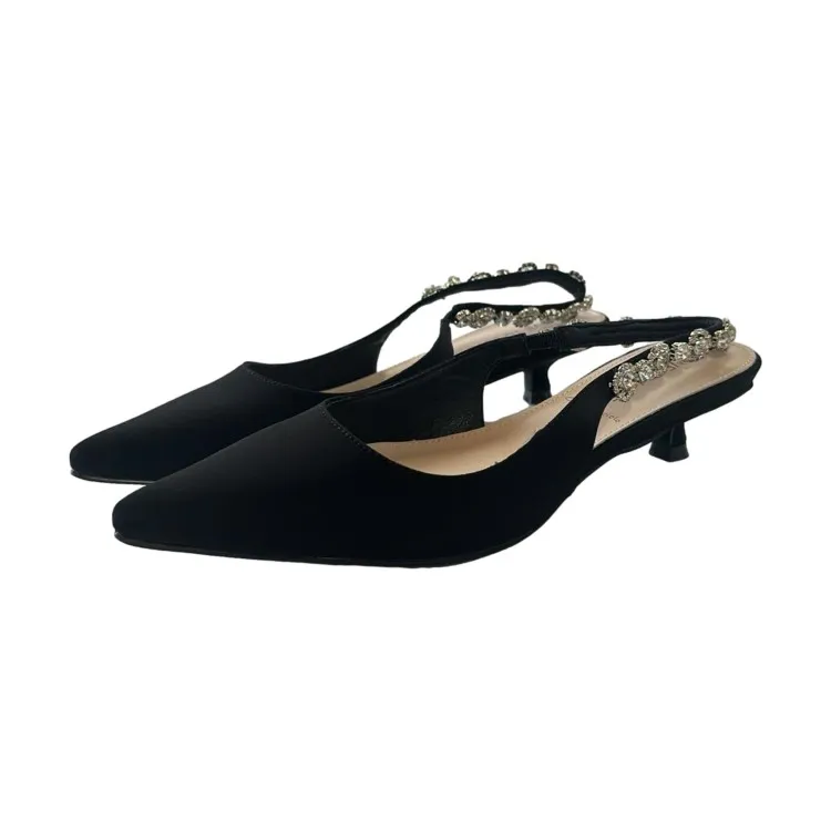 Love to Love Gai Mattiolo AVE-4 Sling Back con Tacco Basso Nero