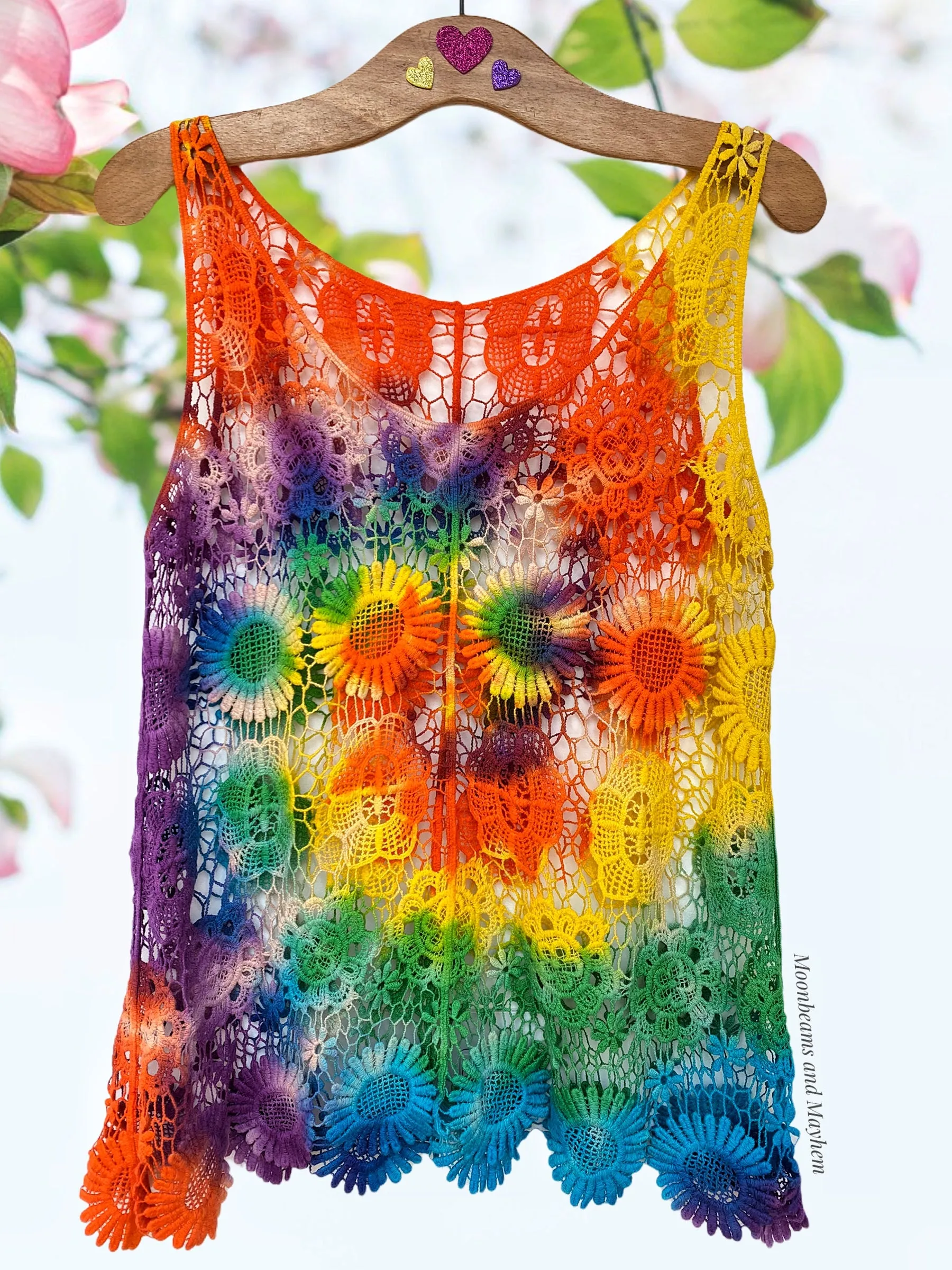 MABEL LACE RAINBOW VEST UK SIZE 10 / 12 / 14 (187)