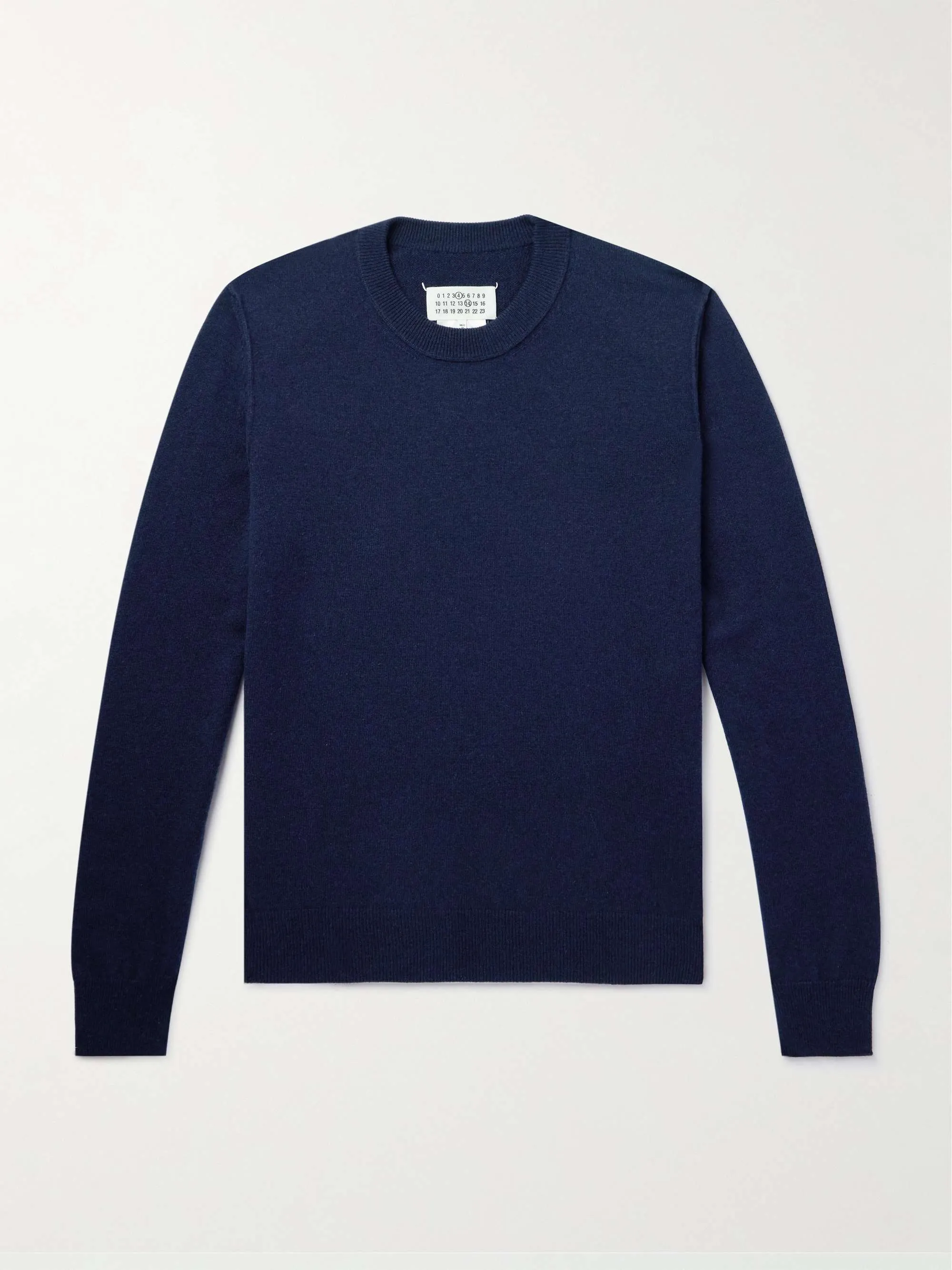 Maison Margiela  |Cashmere U-Neck Long Sleeves Plain Logo Designers Sweaters