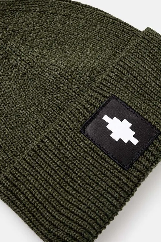 Marcelo Burlon wool beanie Cross Patch Beanie green color  CMLC001F24KNI0015801