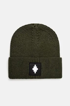 Marcelo Burlon wool beanie Cross Patch Beanie green color  CMLC001F24KNI0015801