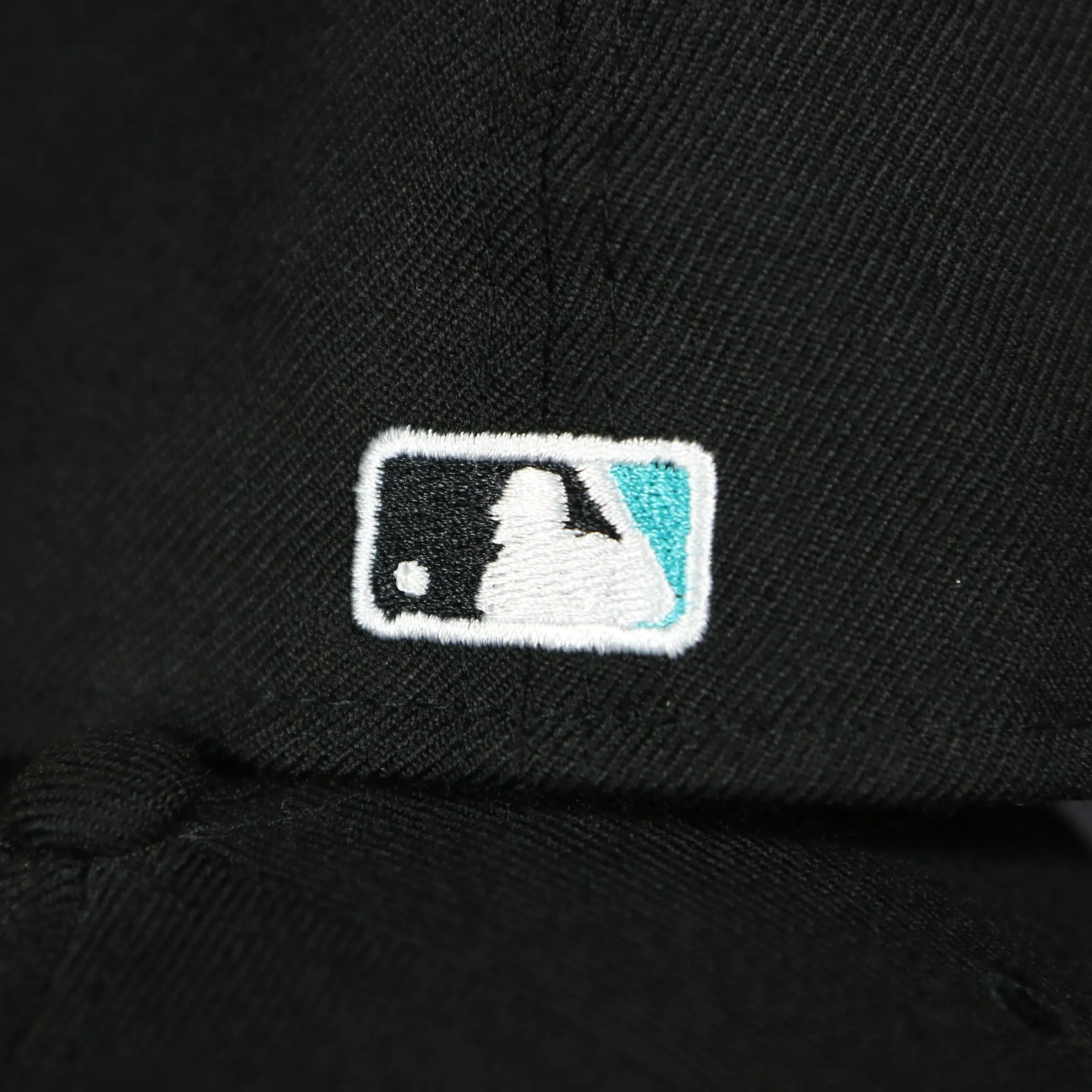 Marlins On-Field Grey Bottom Black Fitted Cap | Florida Marlins 1997 Game Worn World Series Side Patch Gray Under Brim 59Fifty F