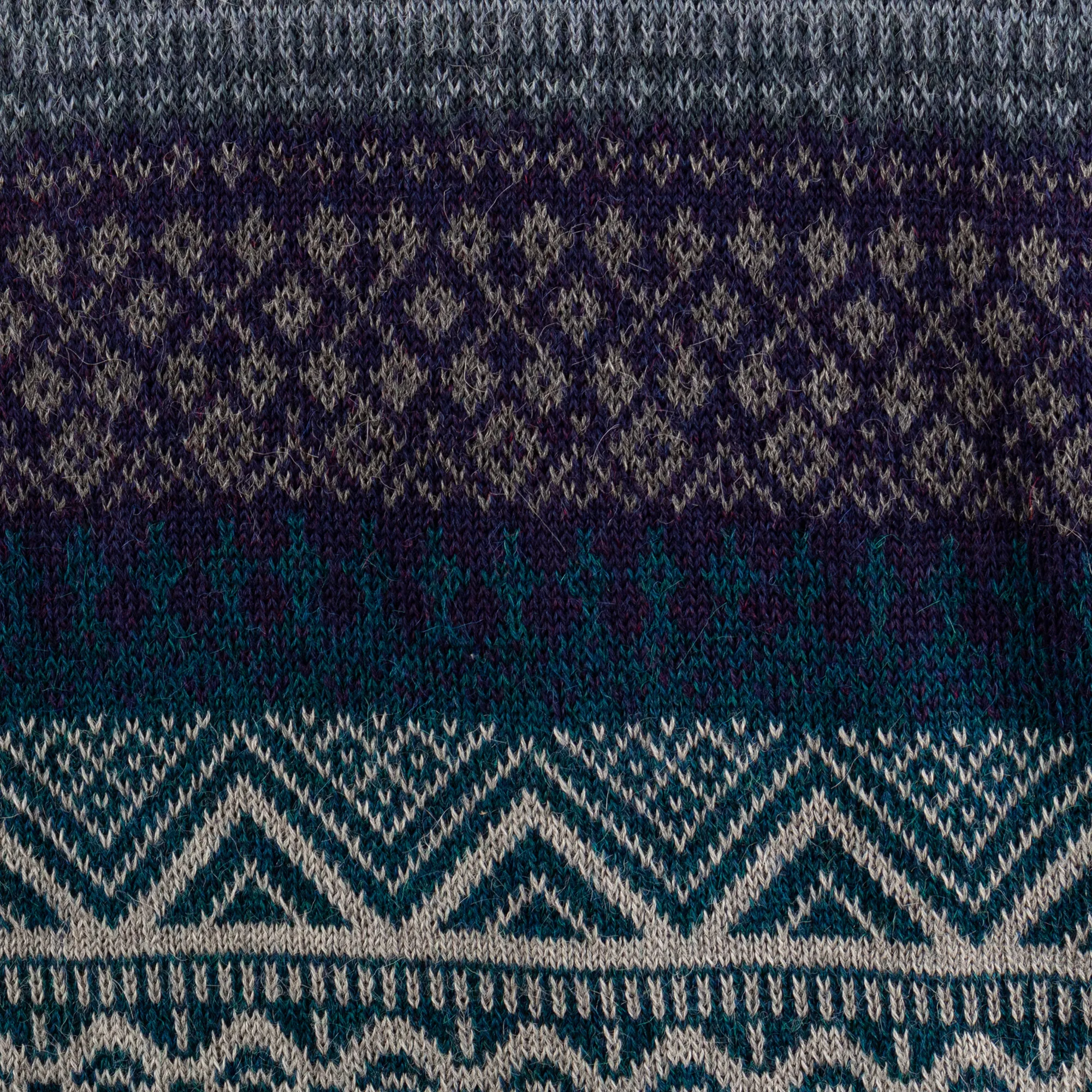 Men's Soft Teal and Blue 100% Alpaca Pullover from Peru, 