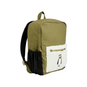 MINI RODINI Penguin Embroidered Backpack - Green