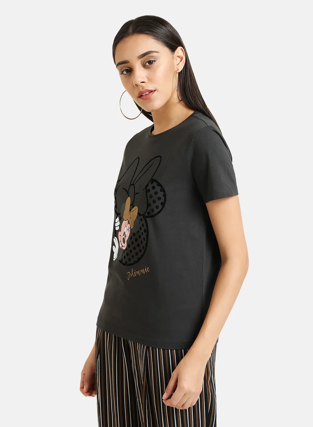 Minnie Mouse Disney Flock Print Tee