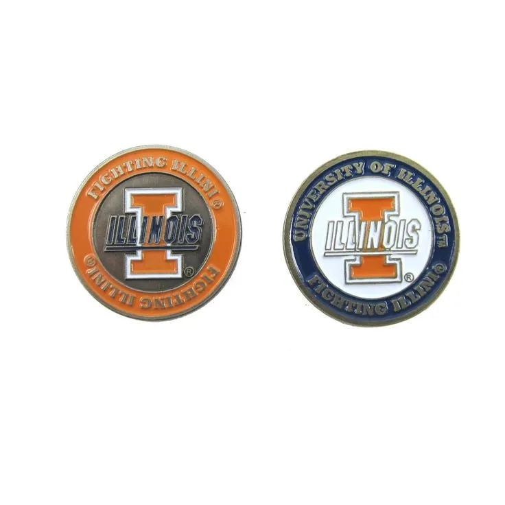 NCAA Double Sided Collegiate Golf Ball Marker Coins