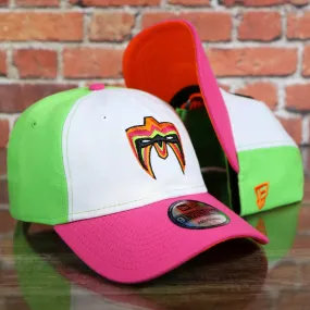 NEW ERA | WWE | ULTIMATE WARRIOR | 9TWENTY DAD HAT | WHITE/LIME/PINK/ORANGE | OSFM