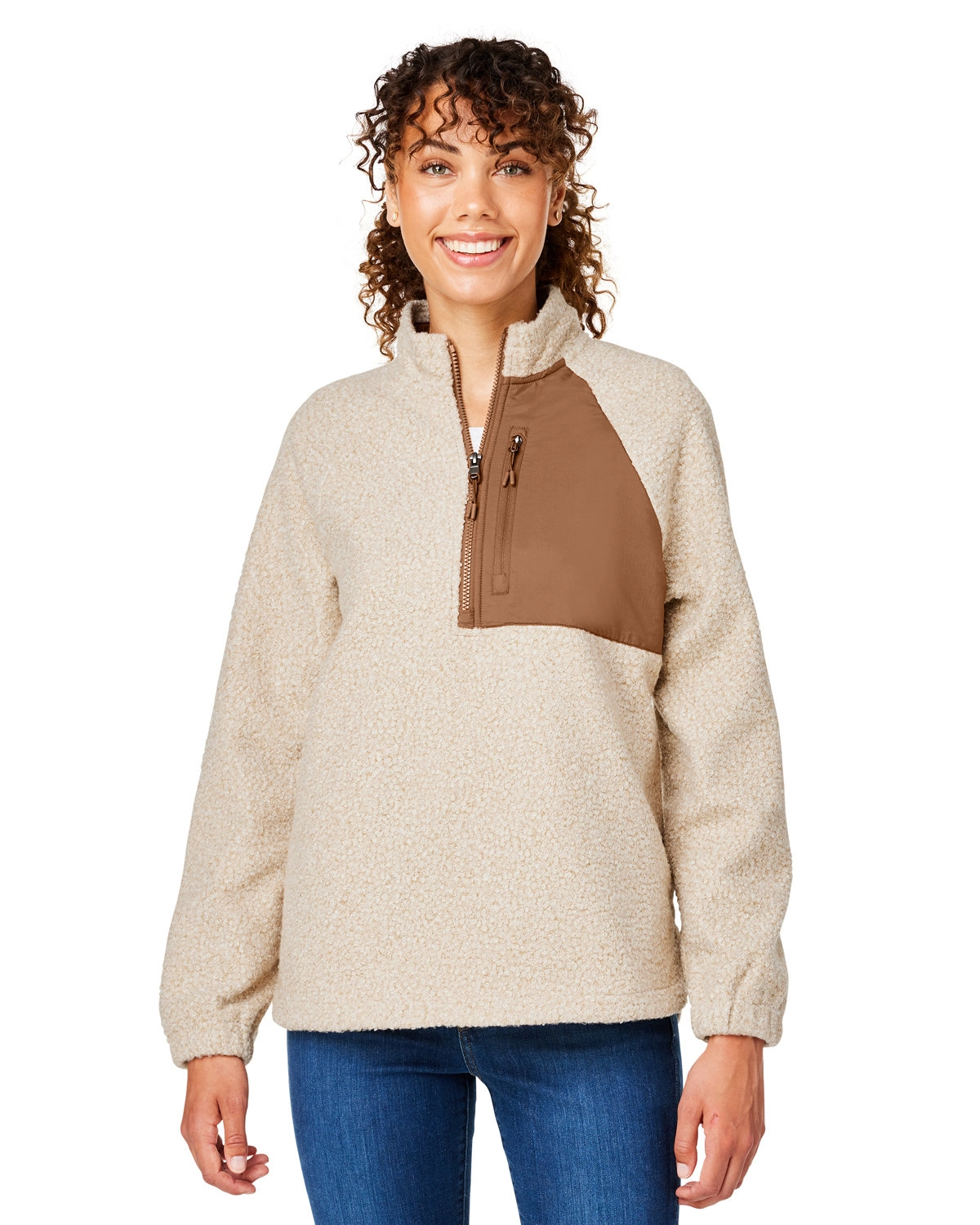 North End NE713W Ladies' Aura Sweater Fleece Quarter-Zip SKU: NE713W