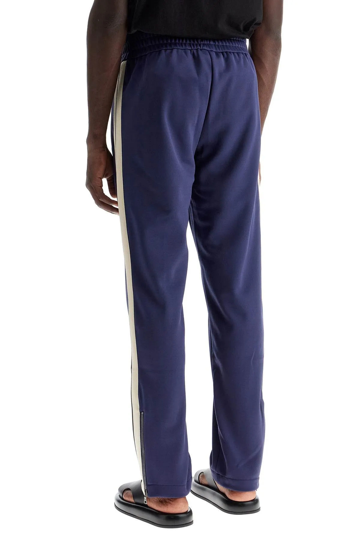 Palm Angels Contrast Band Joggers With Track In   Blue