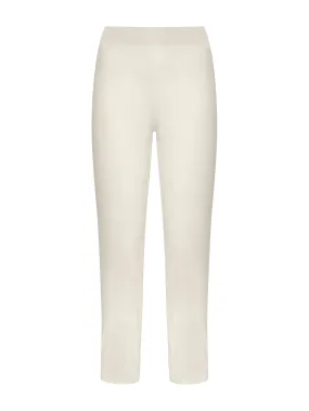 Pantalone capri con spacchetti in Super Fresh - Champignon