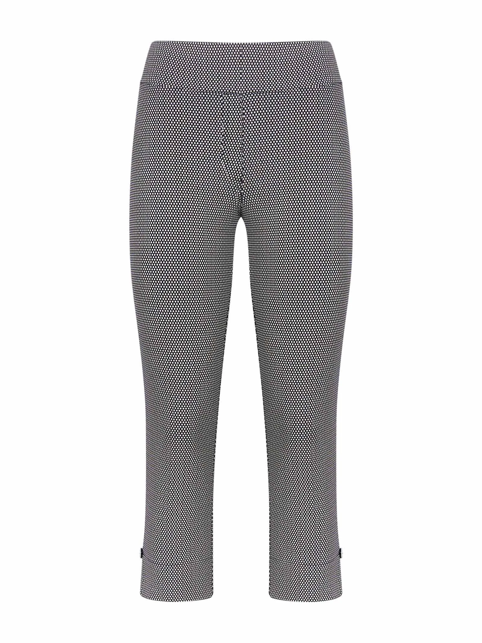 Pantalone capri in maglia denim a pois - Fant.Bleu