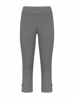 Pantalone capri in maglia denim a pois - Fant.Bleu