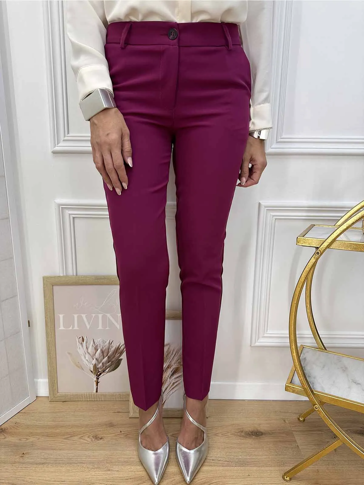 Pantalone Sartoriale Magenta