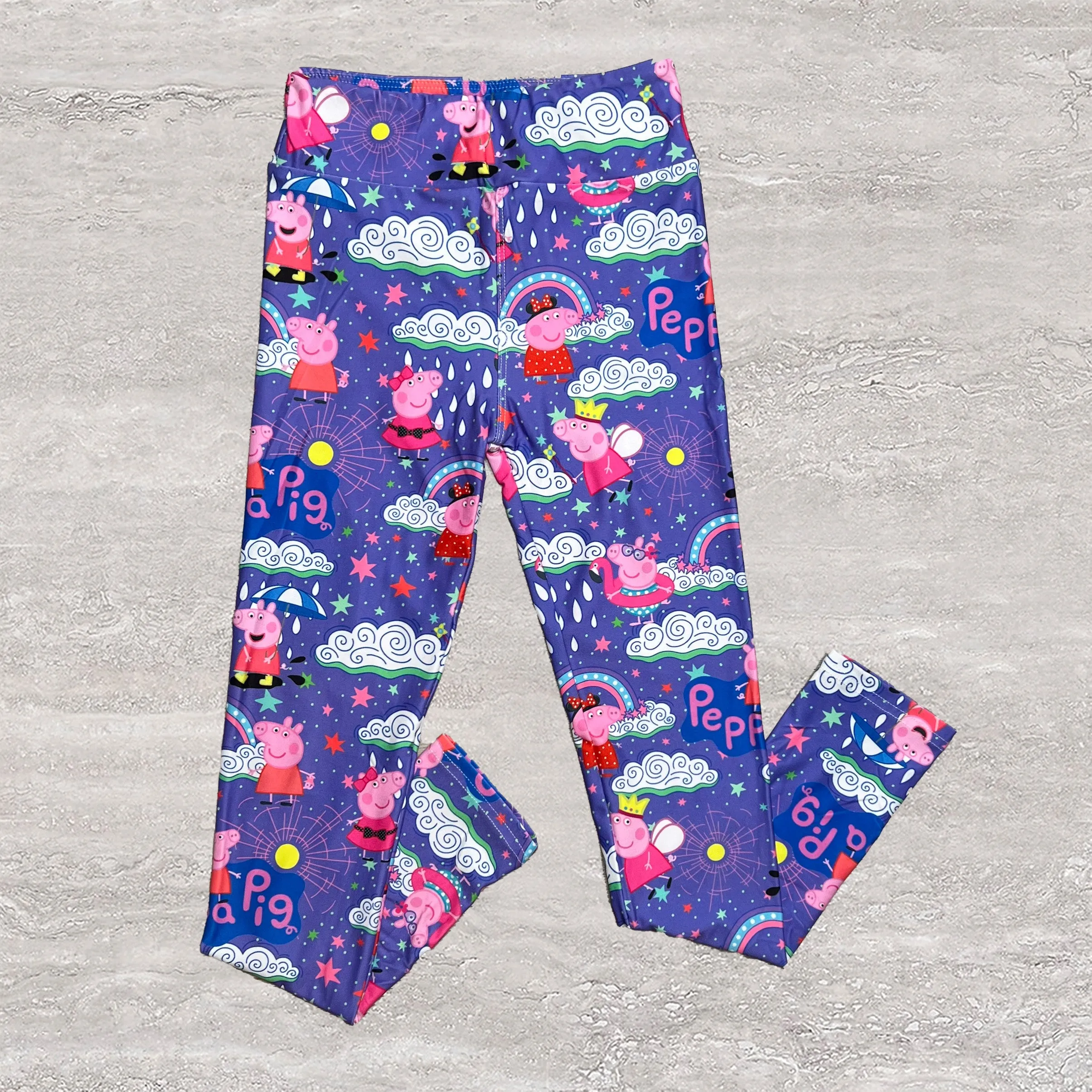 Peppa Pig Print Kids Leggings