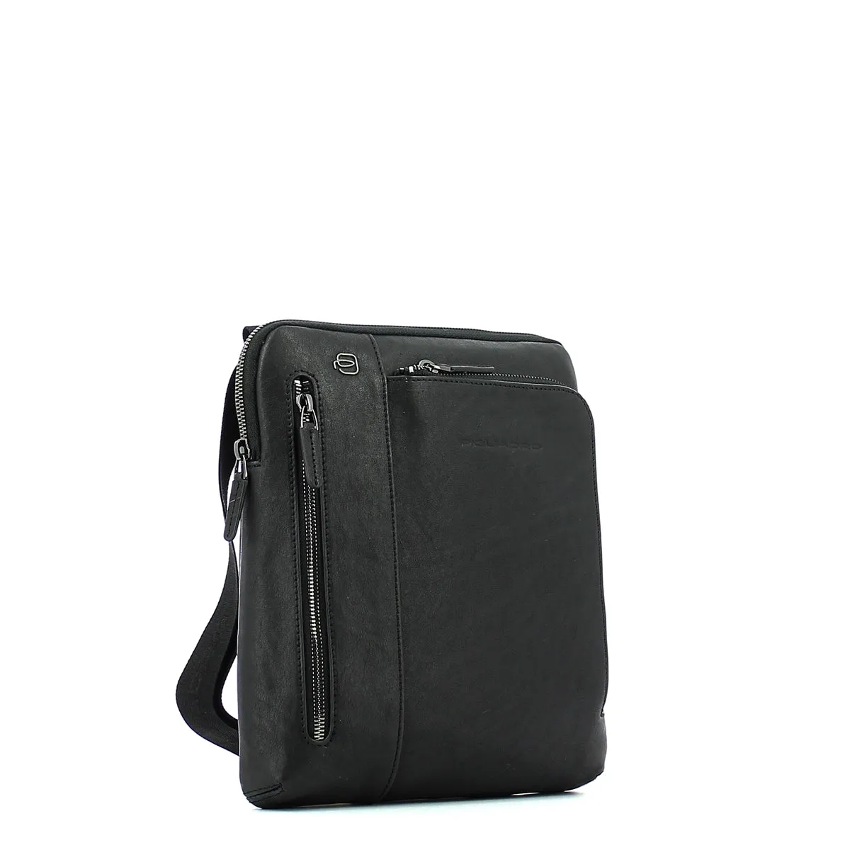 Piquadro - Leather Organised crossbody Black Square - CA1816B3 - NERO