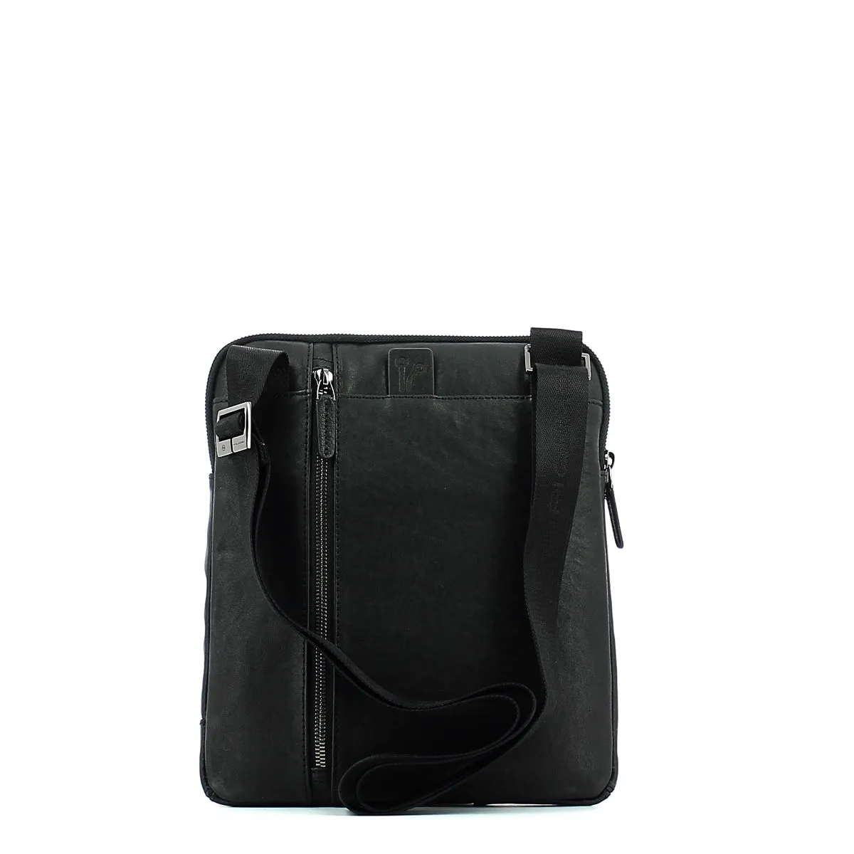 Piquadro - Leather Organised crossbody Black Square - CA1816B3 - NERO