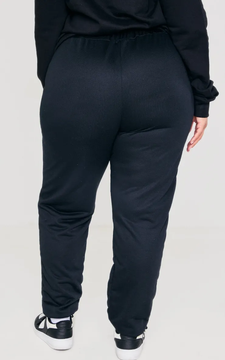 Plus Black Slim Sweat Pant Joggers