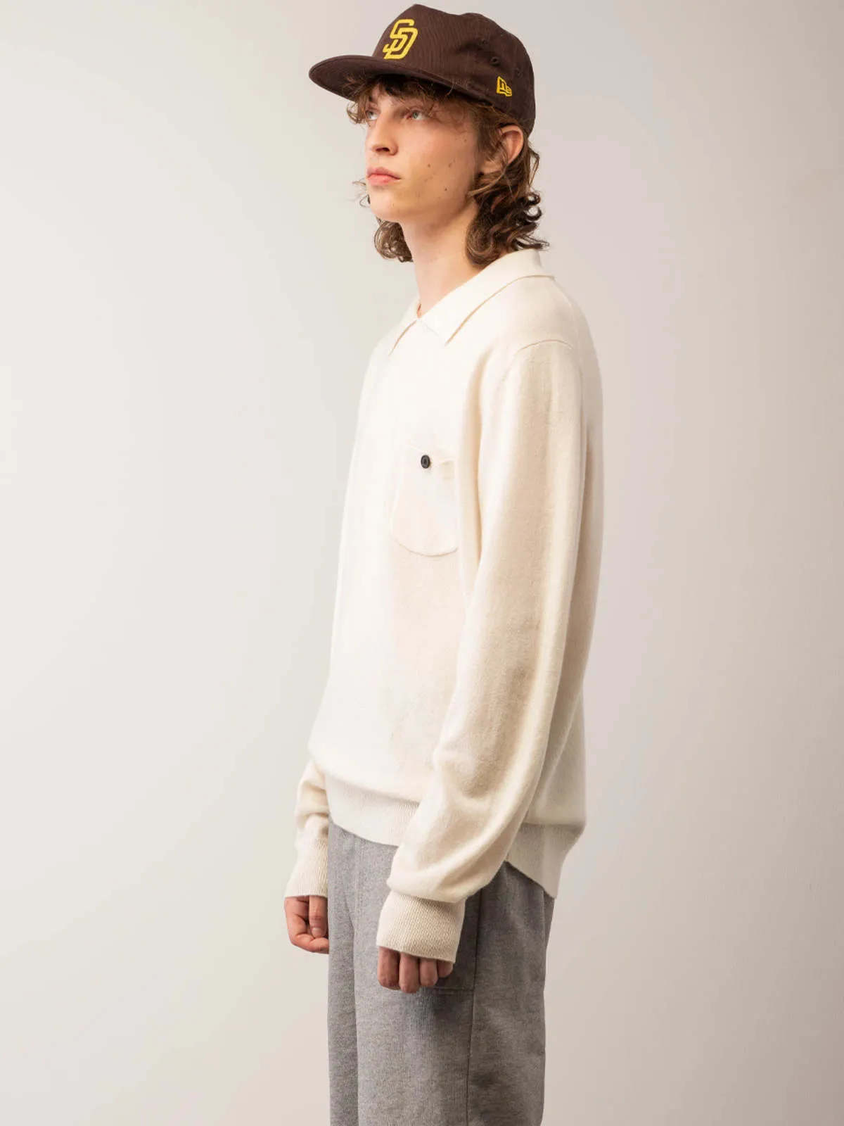 Polo Sweater - Vintage White