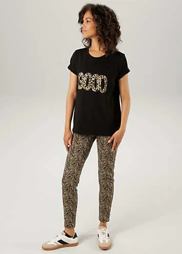 Printed Leggings by Aniston | Look Again