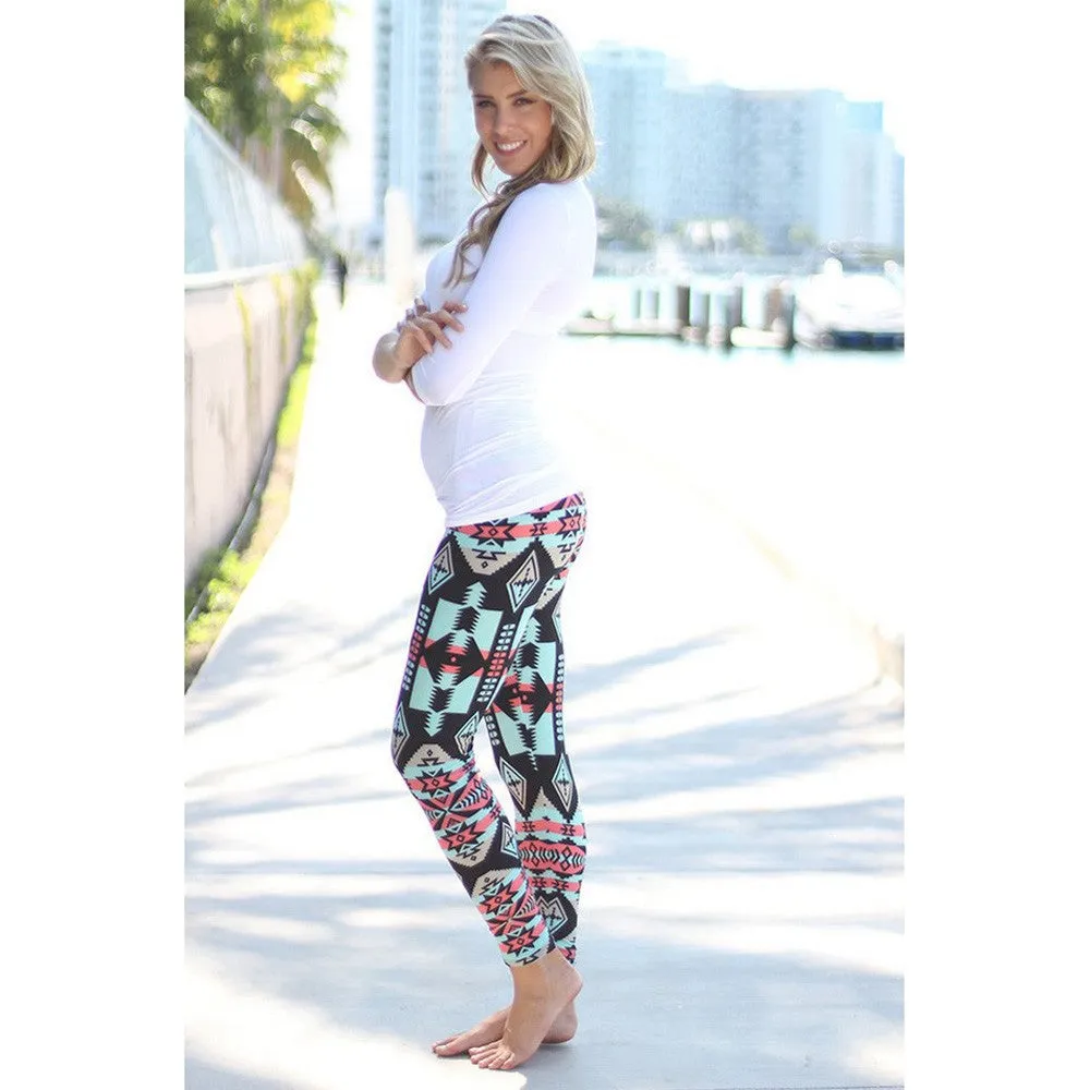 Printed Leggings Sexy Women Lady Fitss High Elastic Pants Multiple color trousers Casual leggings in stock