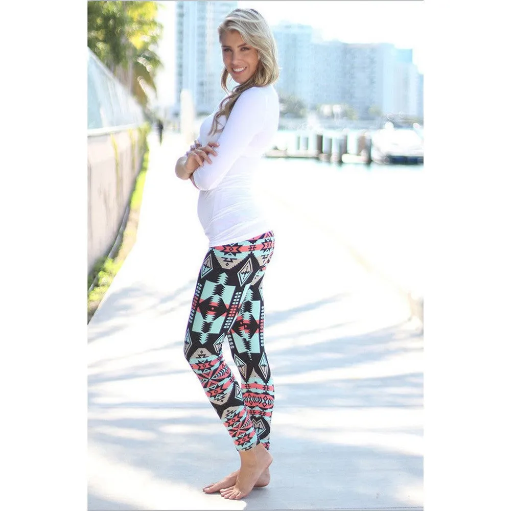 Printed Leggings Sexy Women Lady Fitss High Elastic Pants Multiple color trousers Casual leggings in stock