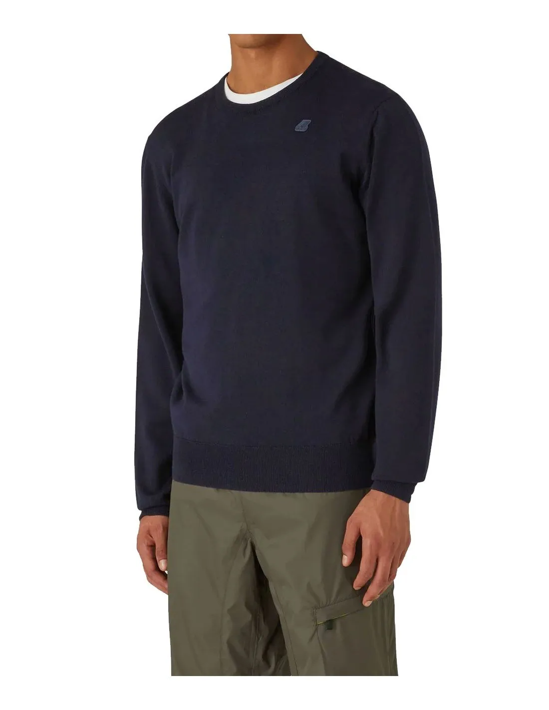 Pullover K-way uomo K6113BW Sebastien merino blu