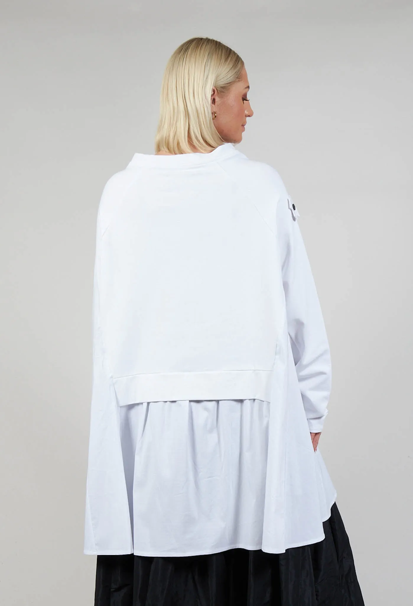 Pullover Style Jersey Tunic in White