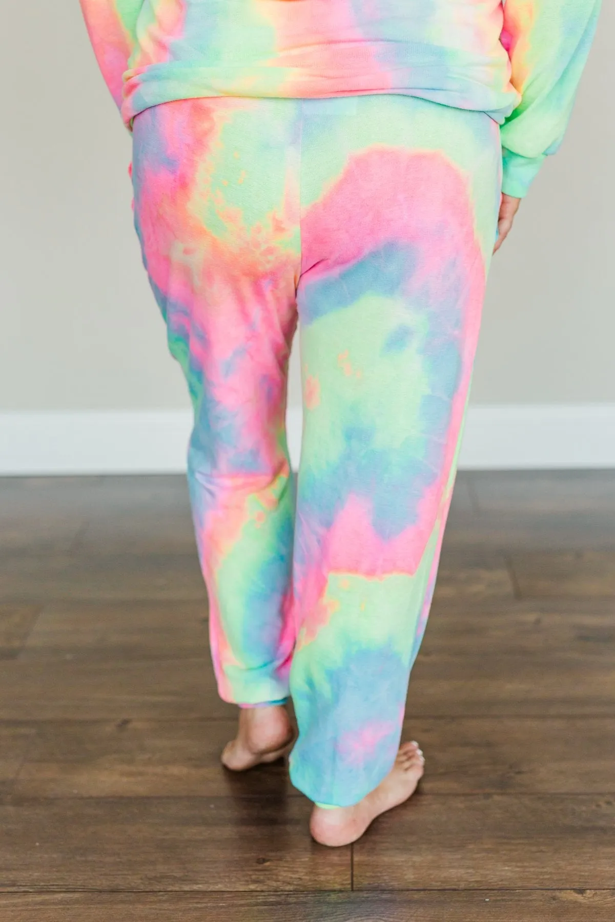 Radiant Smiles Tie-Dye Joggers- Rainbow