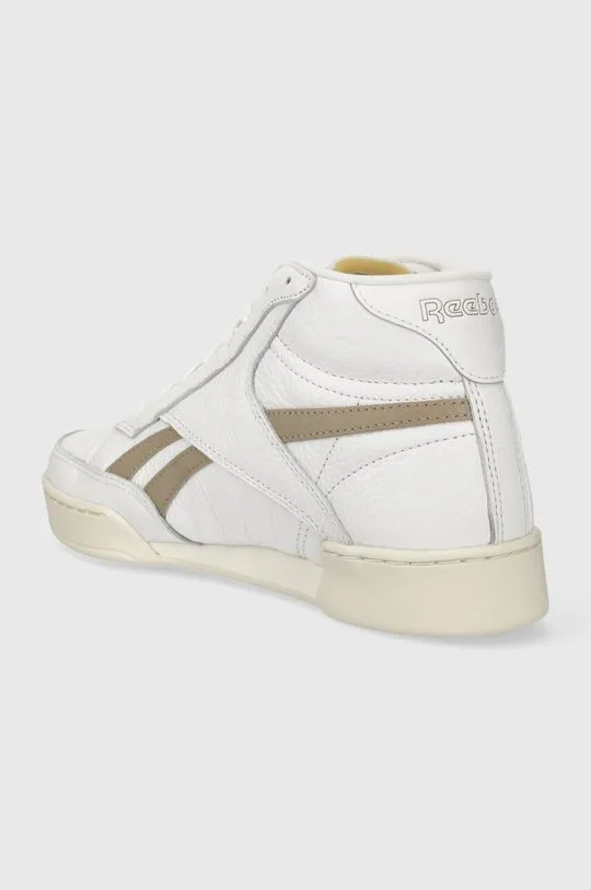 Reebok leather sneakers Club C Form Hi white color