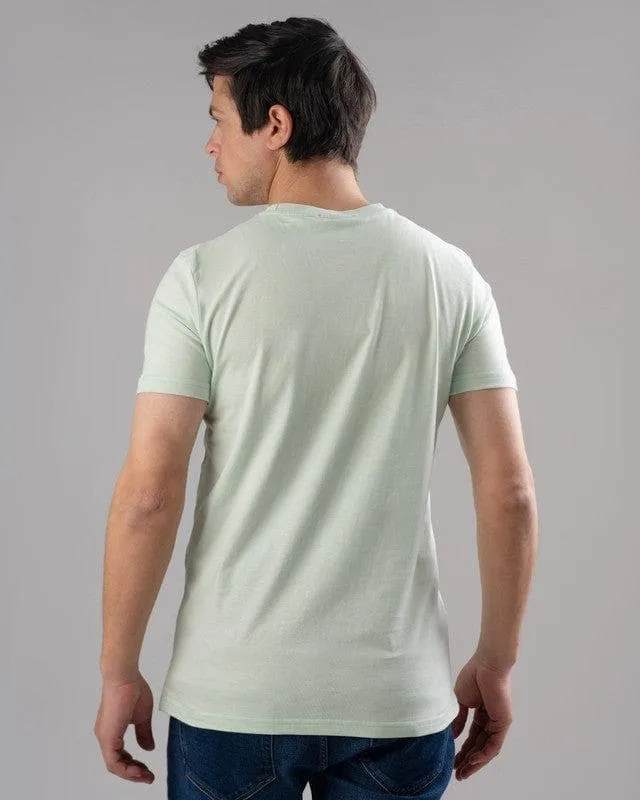 ROUND NECK PRINTED T-SHIRT - MINT