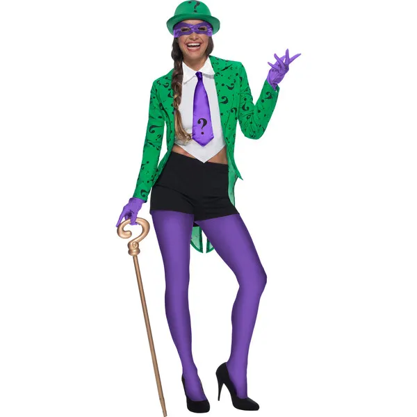 Rubies The Riddler Women's Classic Comic Premium Adult Costume, Multi