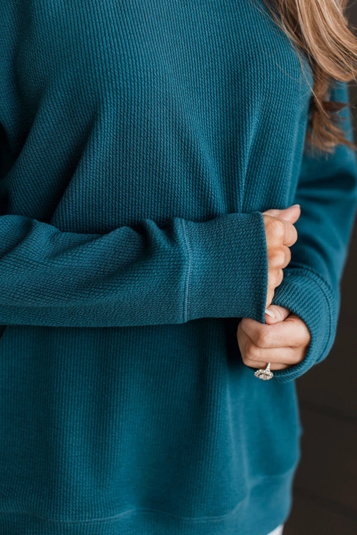 Rule The Room Pullover Top- Teal