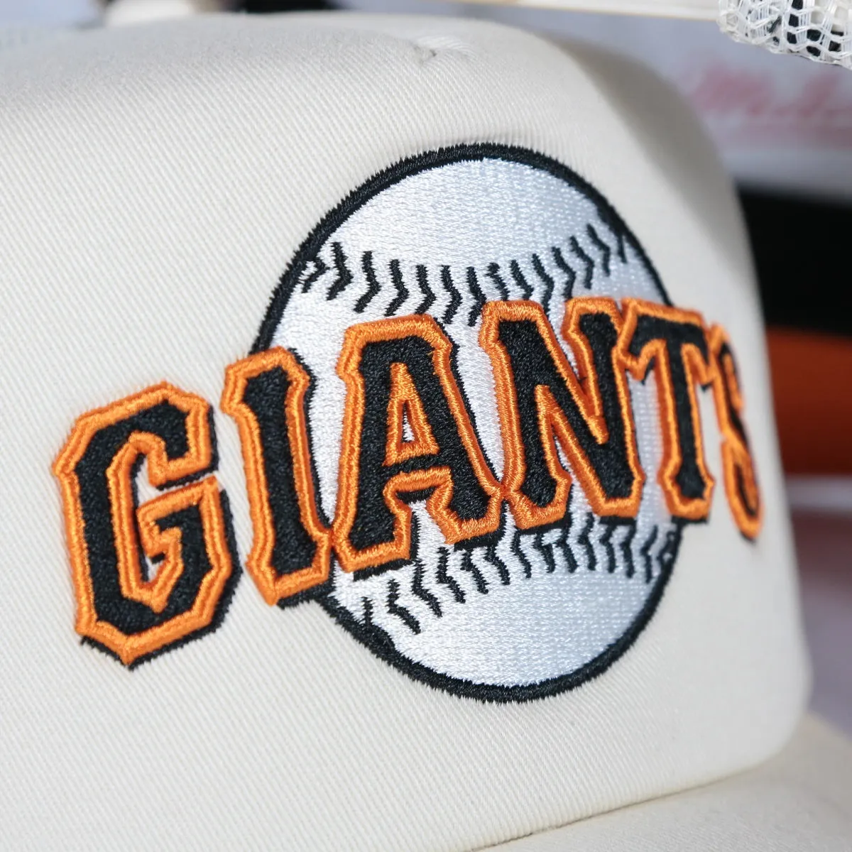 San Francisco Giants Cooperstown Evergreen Pro Orange bottom | Off White Trucker Hat